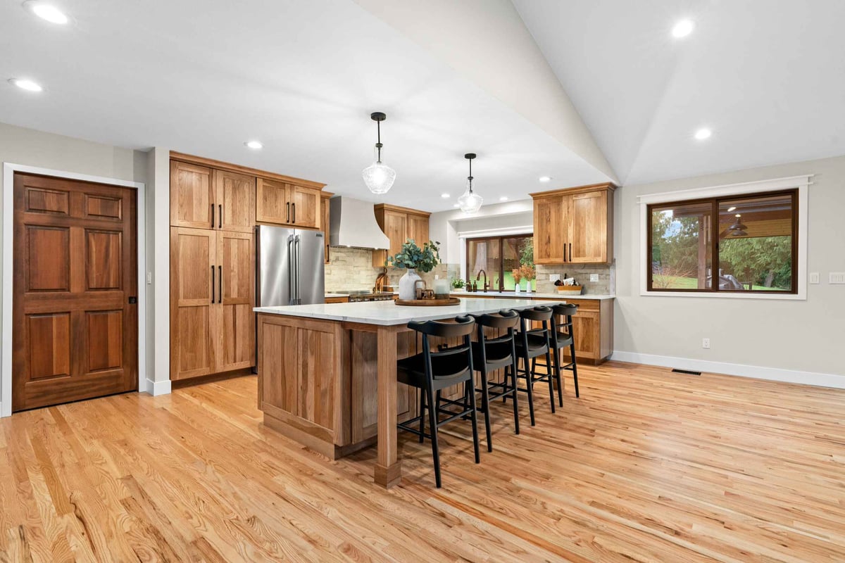Hickory Stained Custom Cabinets