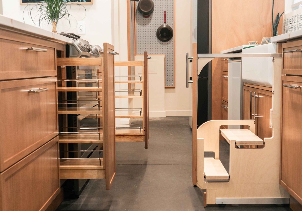 Hidden Storage in Seattle Kitchen Remodel